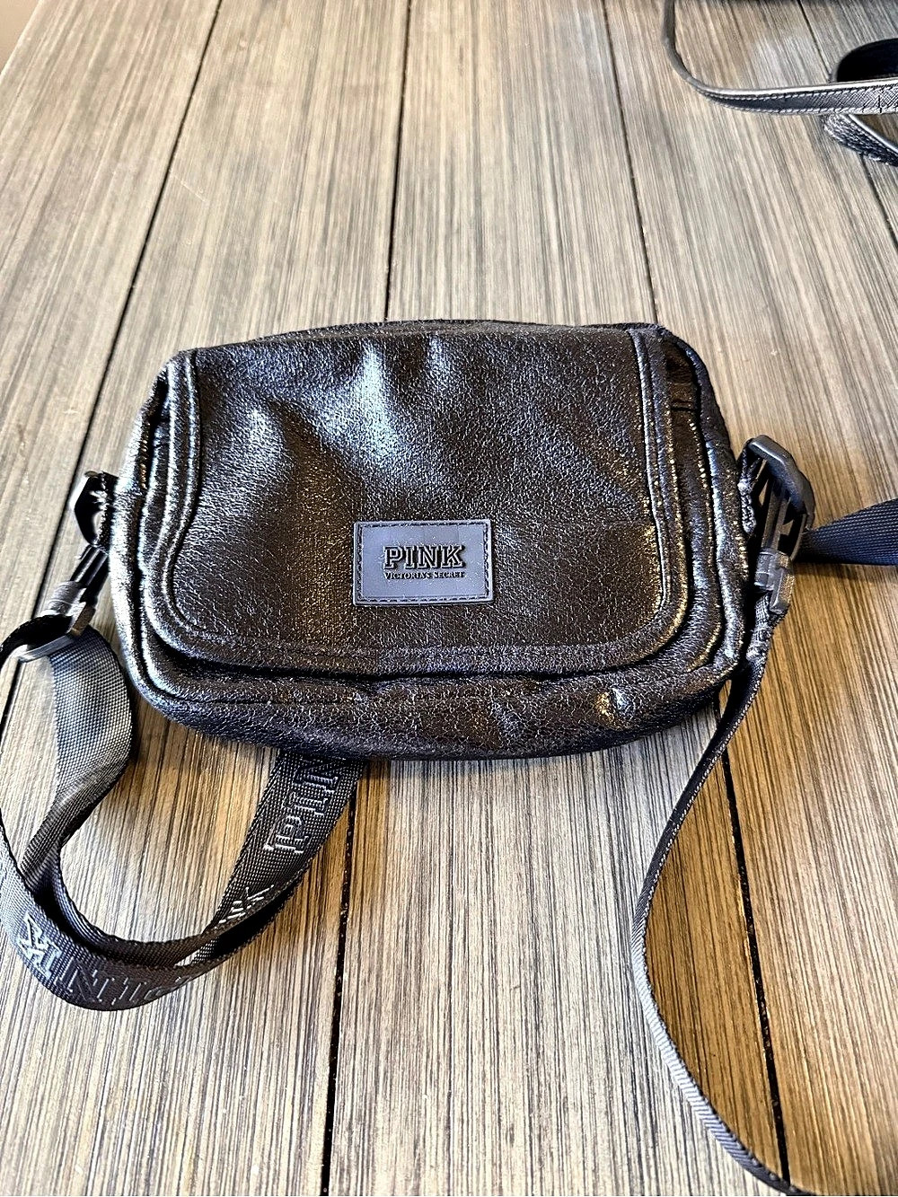 Pink Victoria’s Secret Crossbody Bag in sparkle black